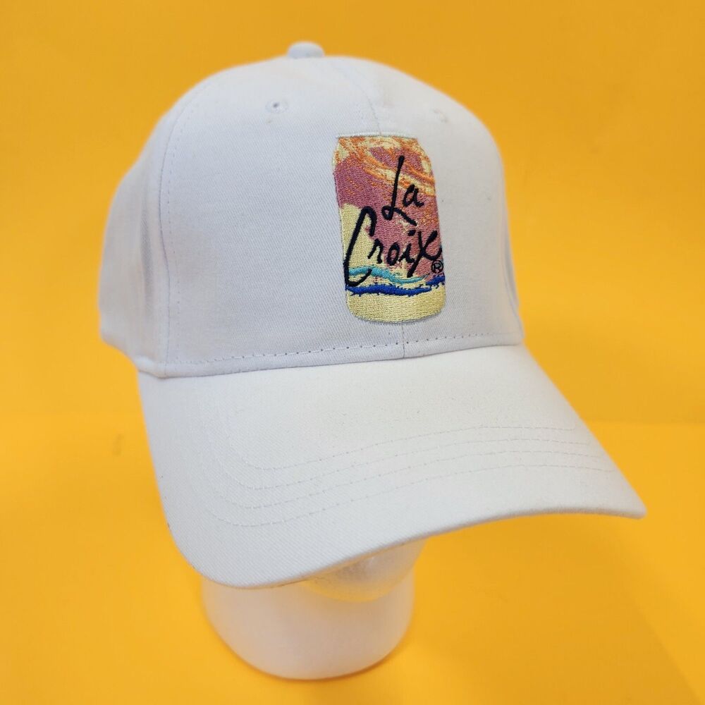 La Croix White Embroidered Baseball Cap Hat Unisex Strapback Pamplemousse New
